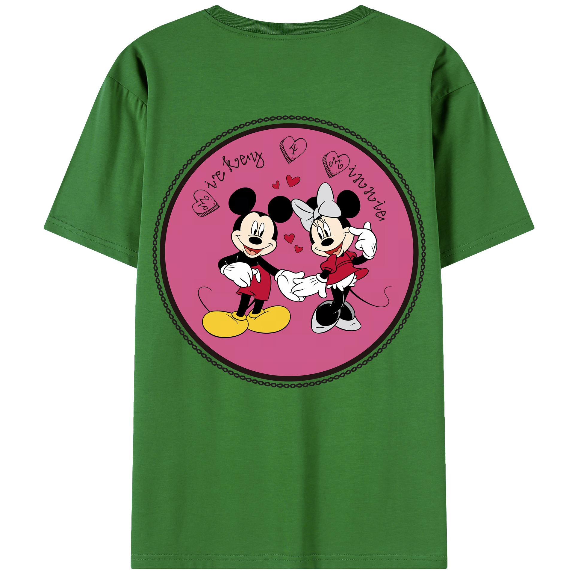 （画像用） ミッキーマウス Mickey Mouse レディース半袖Tシャツ(バックプリント)